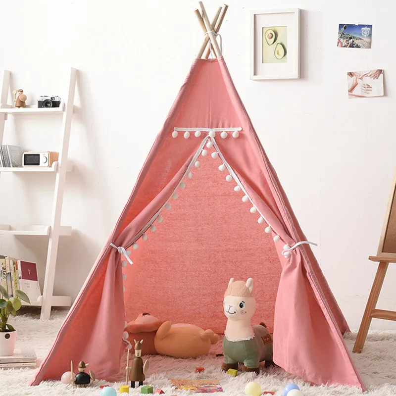 

1.35m Portable Children Tipi Tents Teepee Tent For Kid Play House Wigwam for Children Tipi Infantil Kid Tent Girl play room