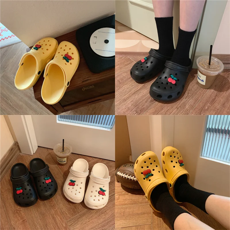 Summer Holiday Lazy Garden Shoes Women Home Simplicity Thick Slides EVA Quality Non-Slip Slippers Lady Outdoors Beach Slippers