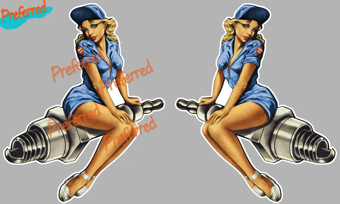 2 шт. автомобильные наклейки Свеча зажигания |