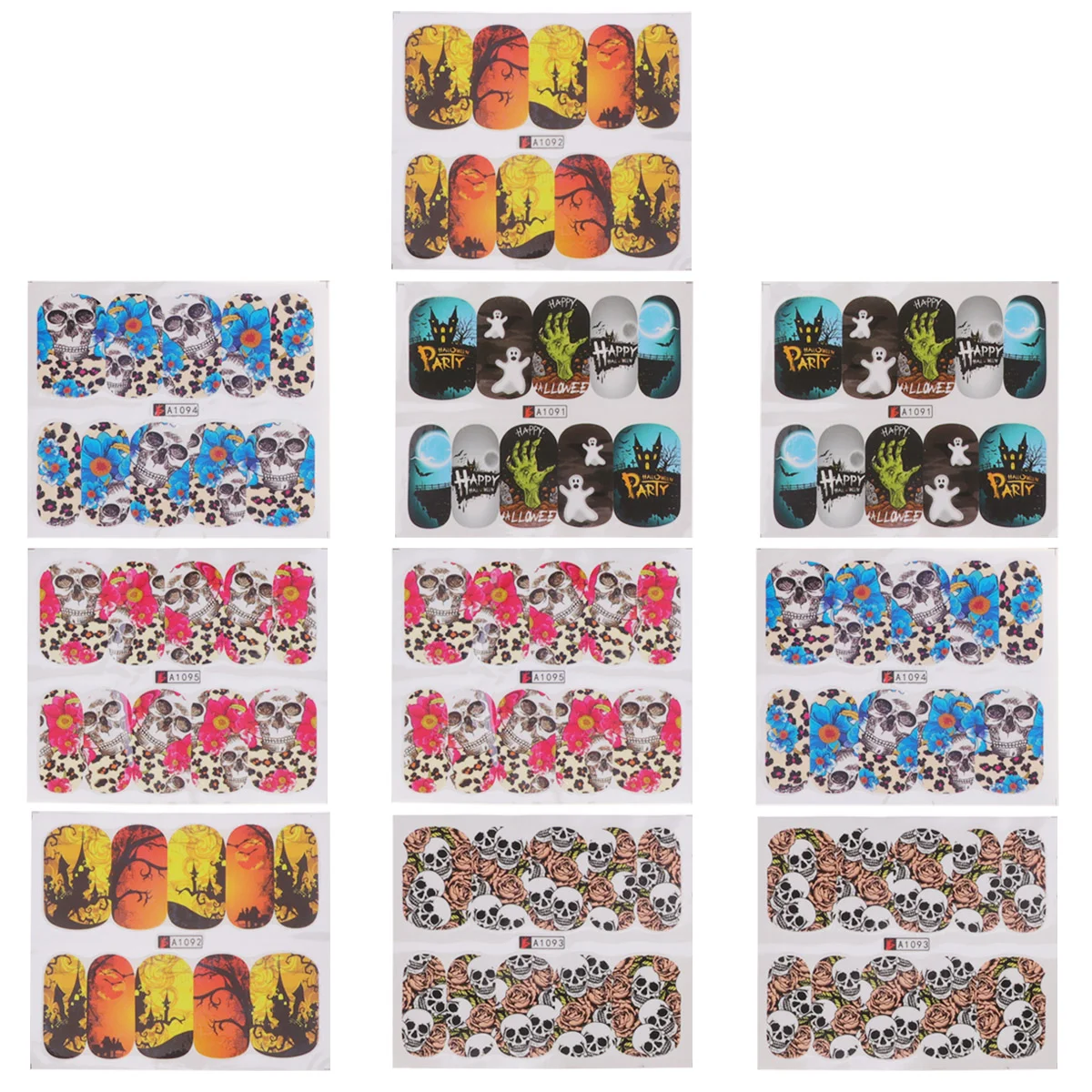 

10 Nail Decoration Delivcate Creative Nail Sticker Themed Sticker for Girl