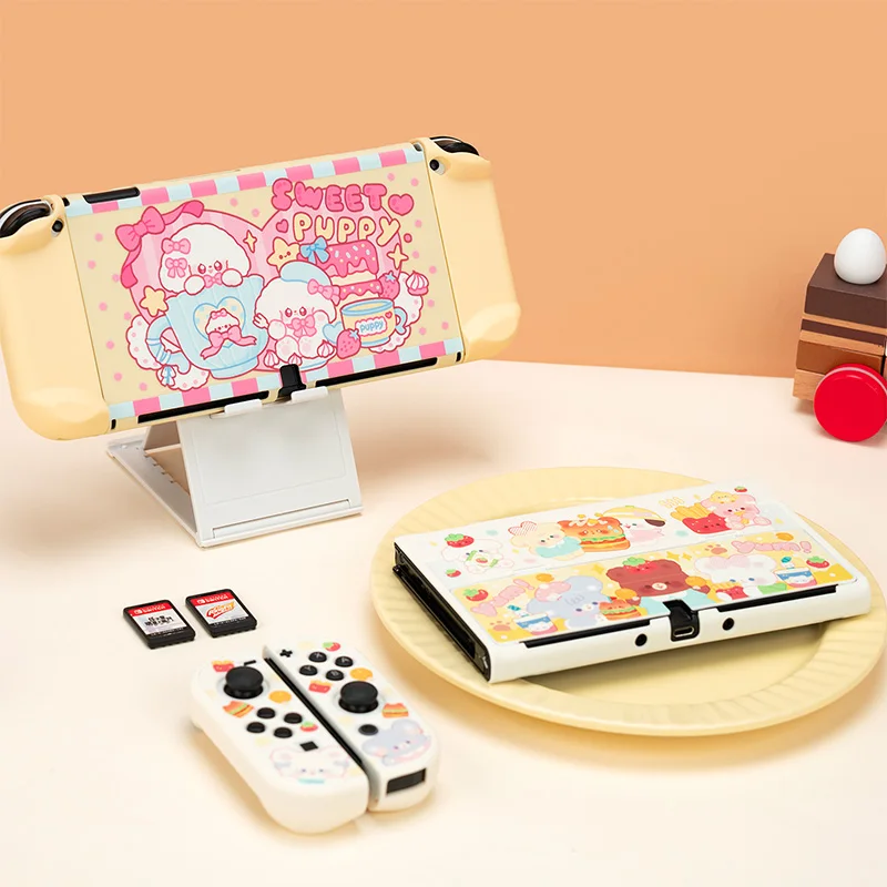 

For Nintendo Switch OLED Kawaii Case Accessorie Hard Case Cartoon TPU Soft Case Protect Shell Cover For Switch NS Console Games