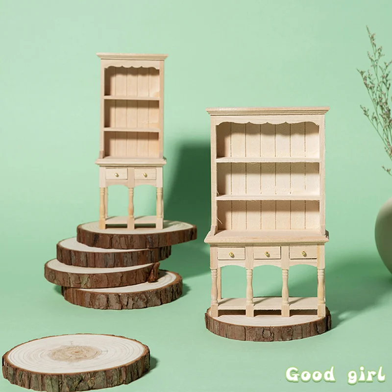 

1PC 1:12 Dollhouse Miniature Wooden Cupboard Storage Cabinet Lockers Model For Doll Hosue Home Furniture Play Toys Accessor