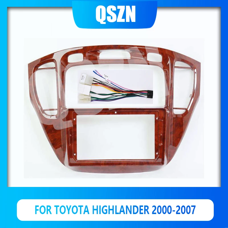 

QSZN 9inch Car Radio Fascia For TOYOTA HIGHLANDER 2000-2007 Dash Trim Kit Frame GPS Navigation Car Refitting Panel