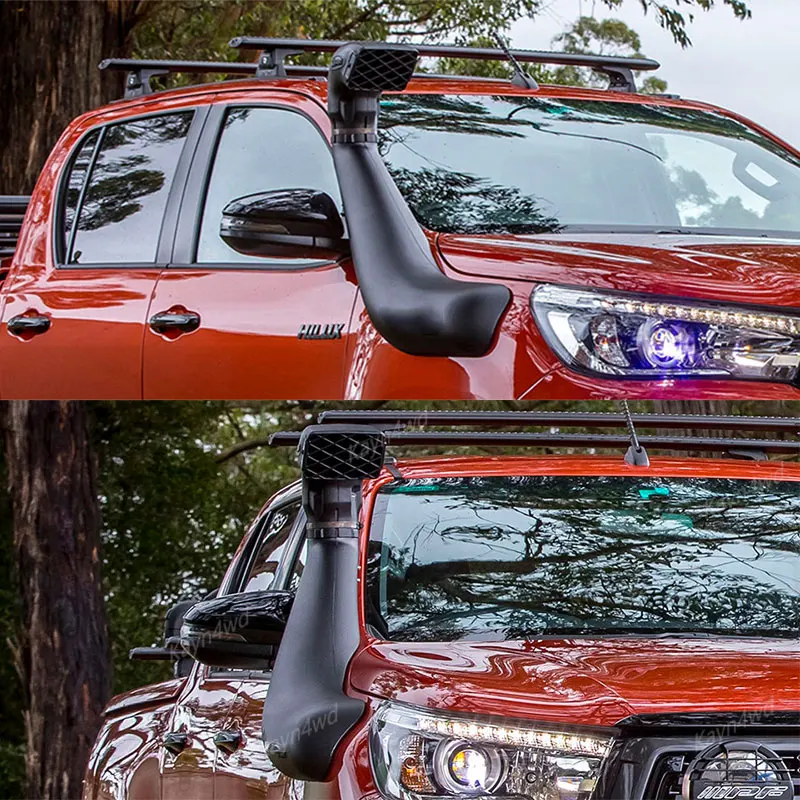 Фото Комплекты воздухозаборников (шноркелей) для пикапов 4x4, широкий кузов, для Toyota Hilux 126 Series Revo Rocco 2015-2020, 2.8L Diesel 1GD-FTV №3