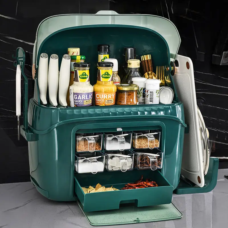 

Condiment Box with Lids Set Kitchen Utensils Seasoning Box Condiment Tank Seasoning Box Sugar Salt Tank Kitchen Shelf Household
