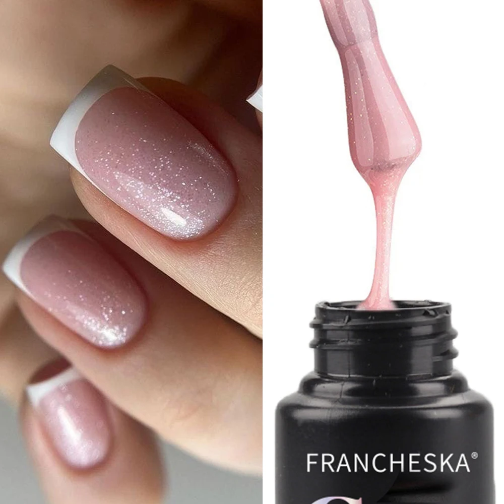 

Milky Pink Rubber Base Gel Glitter Camouflage Color Coat Nude Brown Soak Off Nails Gels Varnish Lacquer 30ml UV LED Gel Polish