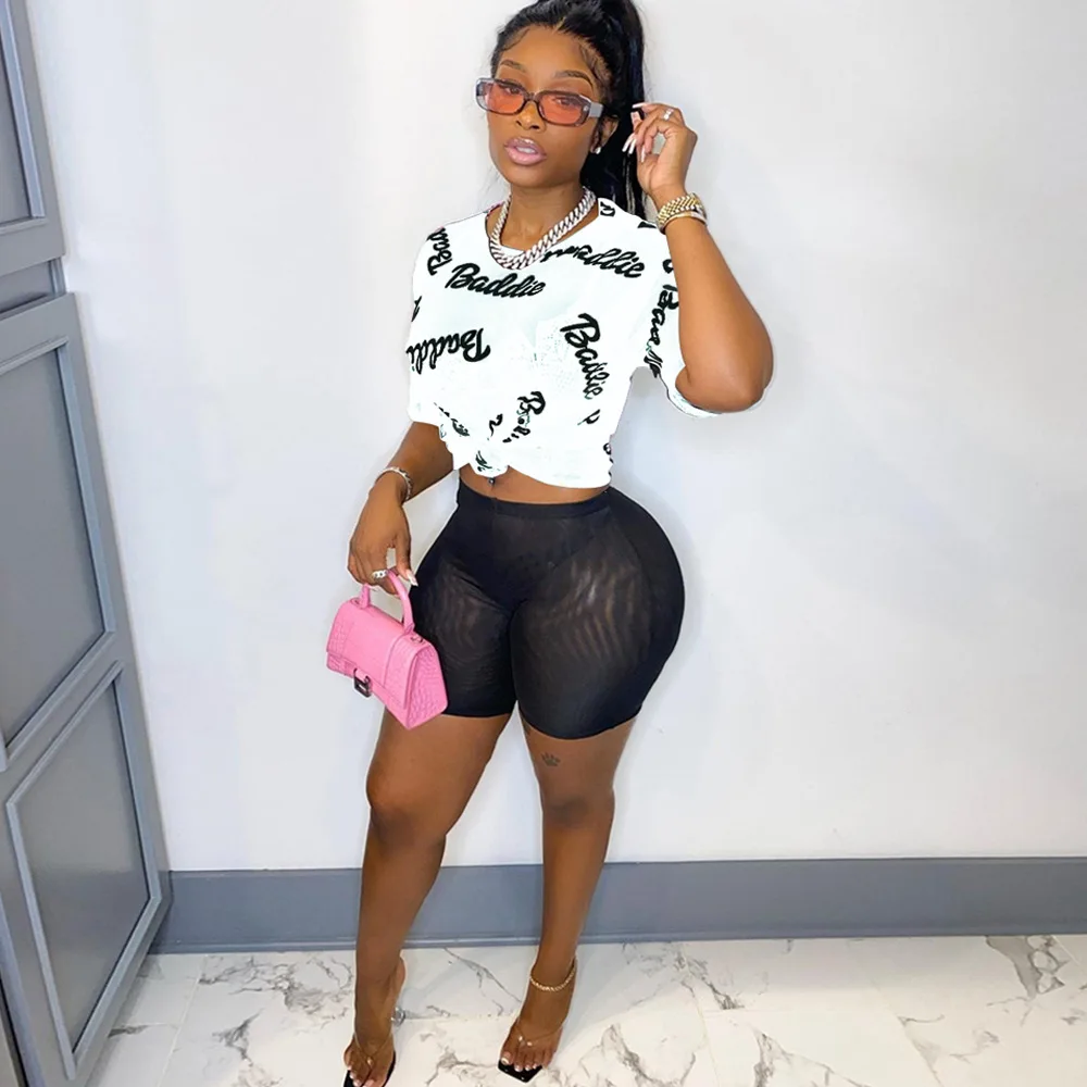 

Summer Two Piece Sets Women Outfits 2022 New Arrivals Short Sleeve Loose Casual T-Shirt Top Biker Shorts Track Suits