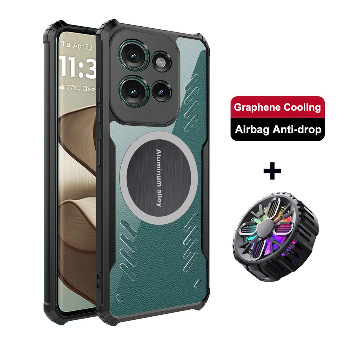 For Moto Edge 50 Graphene Vent Hole Case rola Edge50 Heat Dissipation Breathable + Radiator Ultra 5G