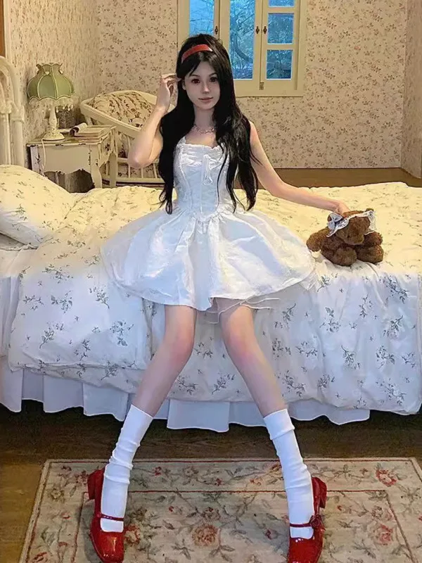 Женское белое платье Y70Z