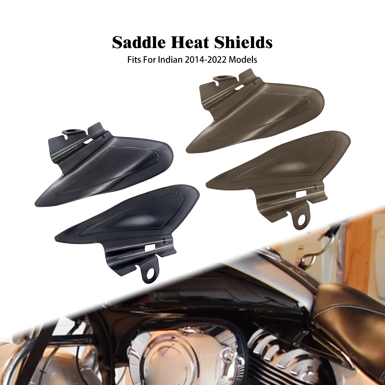 

Светоотражающие тепловые экраны на седло мотоцикла, воздухоотражающий дымовой/серый АБС-пластик для индийского Roadmaster Chief Classic Chief 2014-2022
