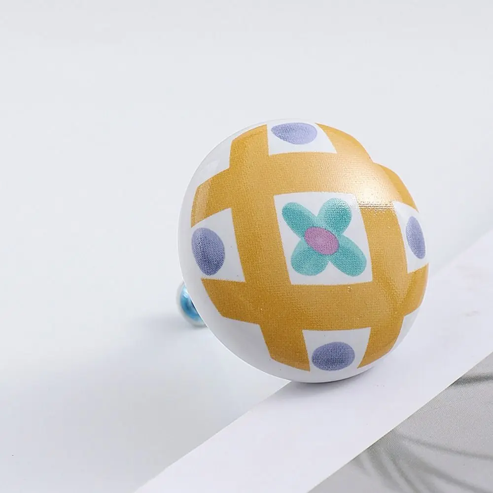 Дверные ручки для шкафа керамические с винтом мебели животных цветов круглые