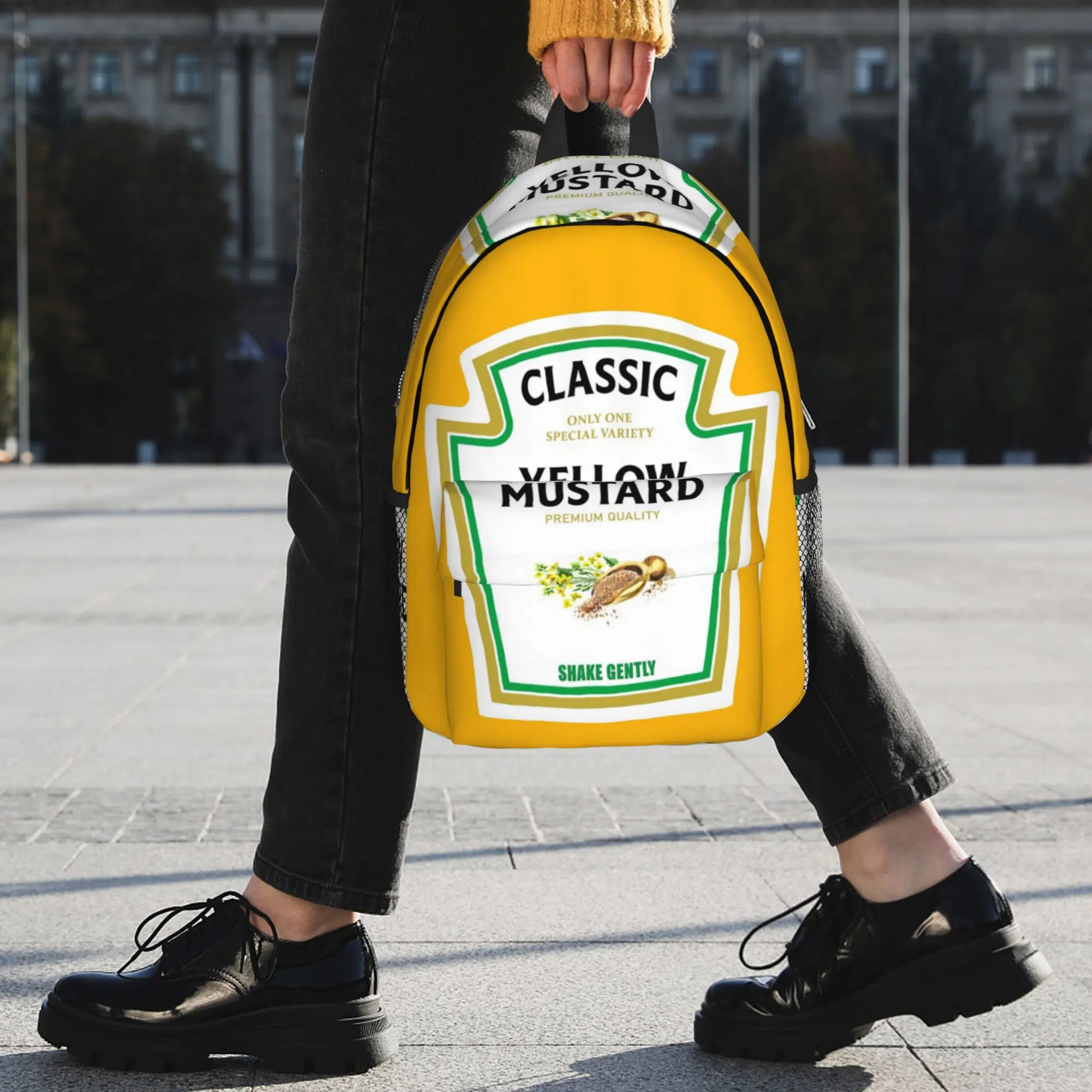 Фото Рюкзак Mustard Mayo Ketchup, хит продаж, вместительный рюкзак для мальчиков и девочек, сумка через плечо для мужчин и женщин, школьная сумка №4