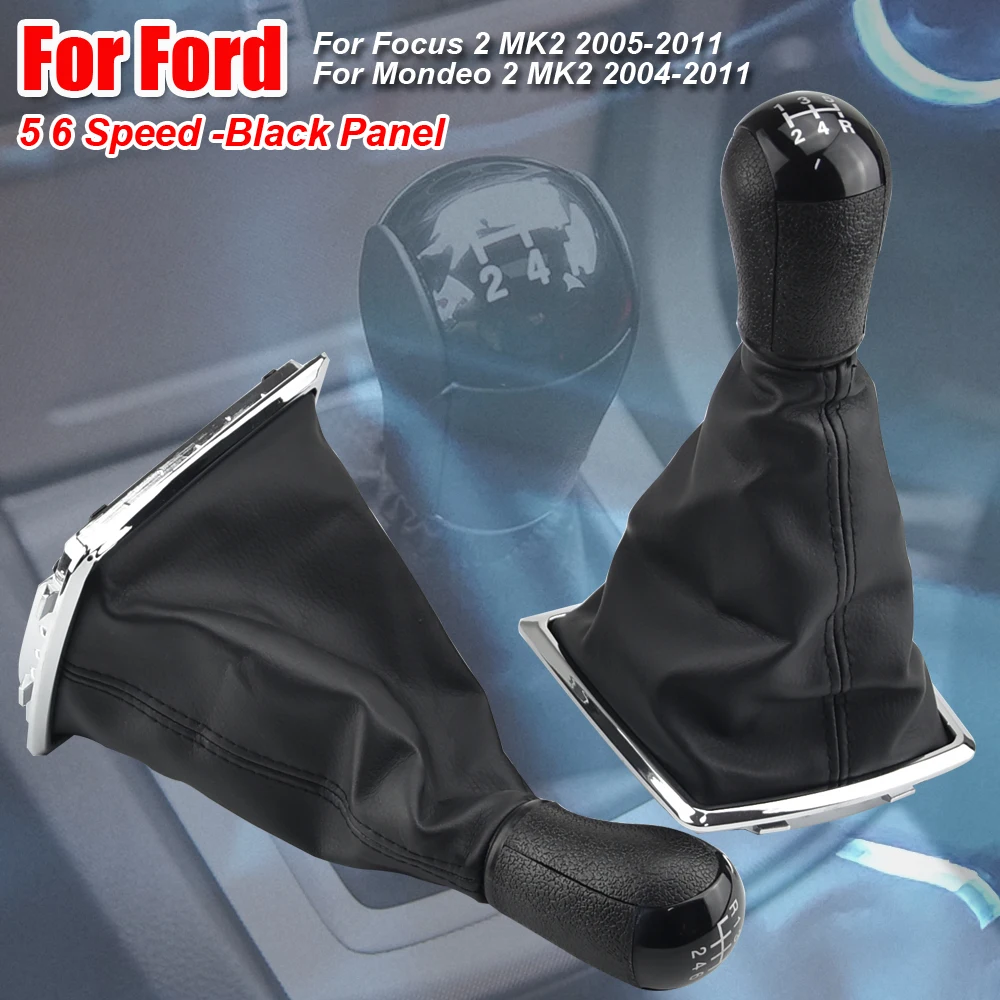 

Ручной рычаг переключения передач с кожаным чехлом для Ford Focus 2 2005 2006 2007 2008 2009 2010 2011 автомобиля 5 / 6 скоростей