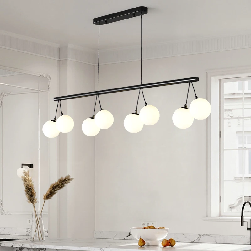 

G9 Milk White Glass Lighting Kitchen Minimalist Dining Table Cherry Chandelier Living Room Decoration Bedroom Study LED 90v 240v