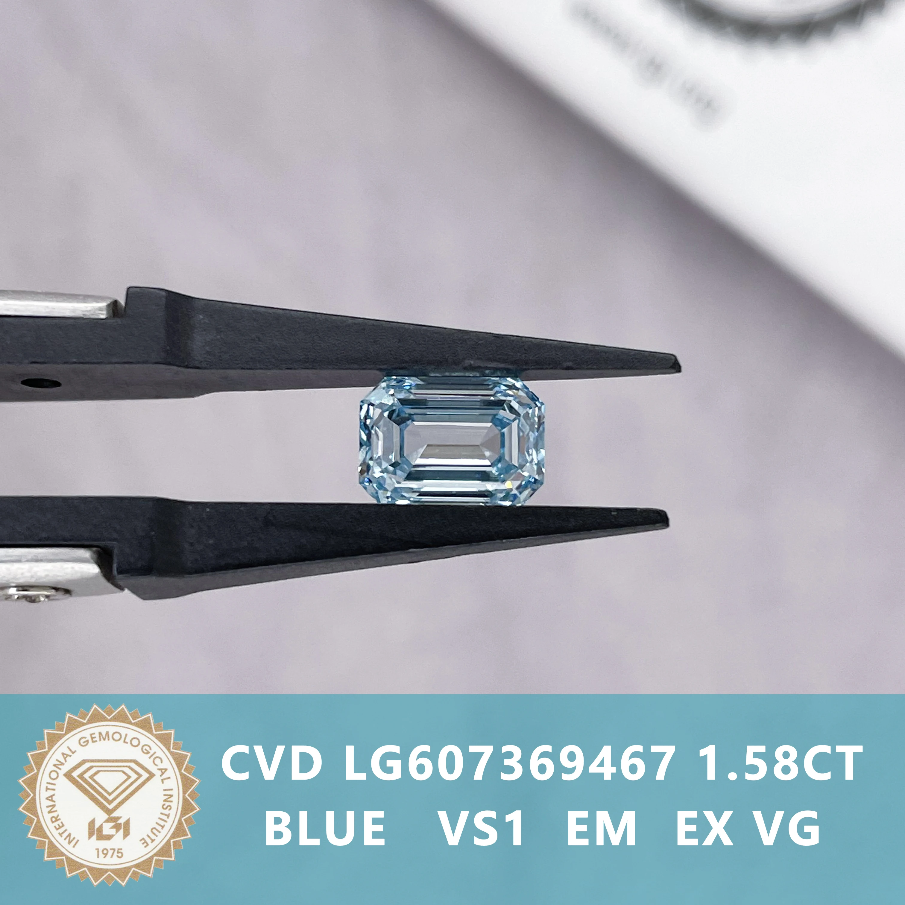 Распродажа высококачественных свободных бриллиантов CVD Blue Lab-Grown Diamond необычной