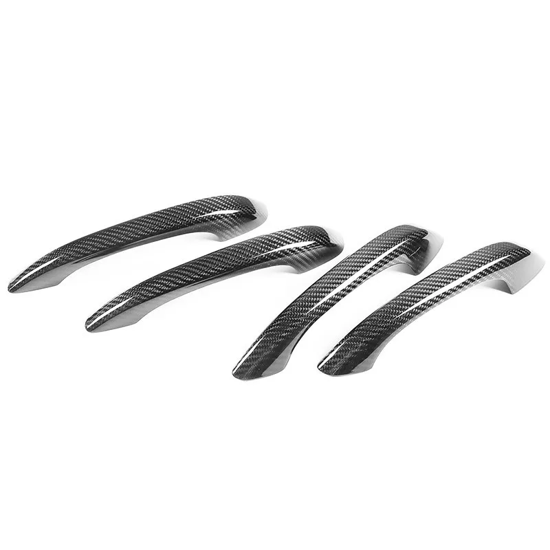 

Внешняя дверная ручка настоящий углерод fiber-без индукционного отверстия, украшение, автомобильные аксессуары, подходит для Porsche Macan 2014-2020