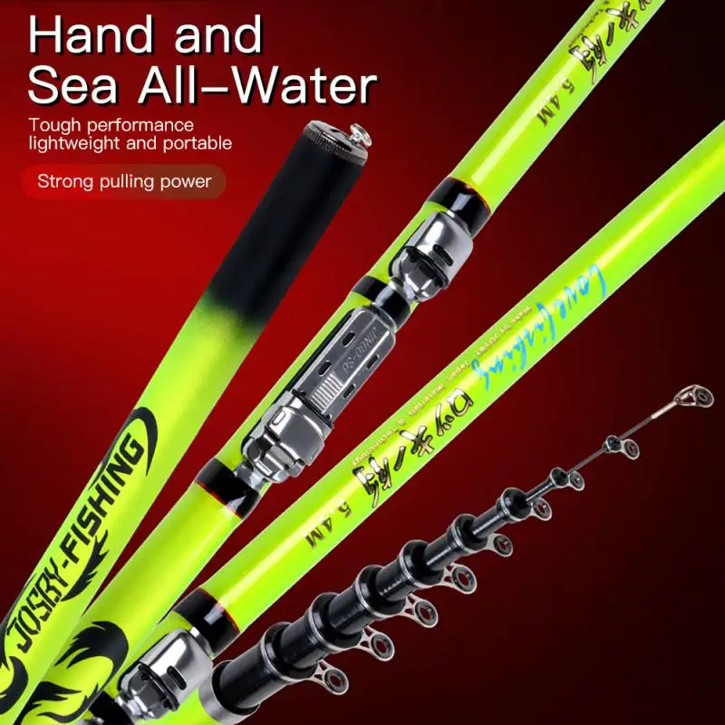 

Carbon Fiber Fishing Rod Telescopic Ultra-light Hard Pole 3.6m 4.5m 5.4m 6.3m Portable Mini Travel Rod Reel Seat Equipment