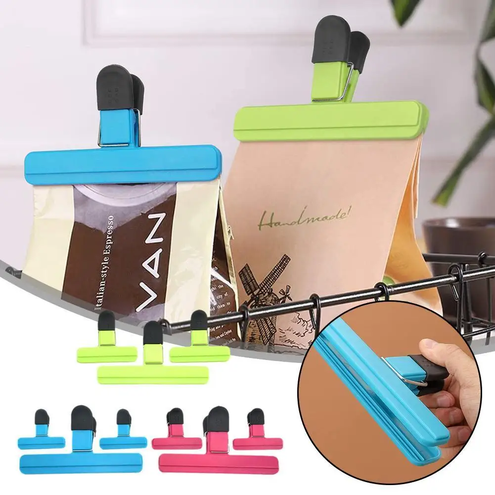 

1Pc Plastic Food Sealing Bag Clip Fresh Moisture-proof Snack Potato Chips Postcard Sealing Clip Household Kitchen Gadgets Items