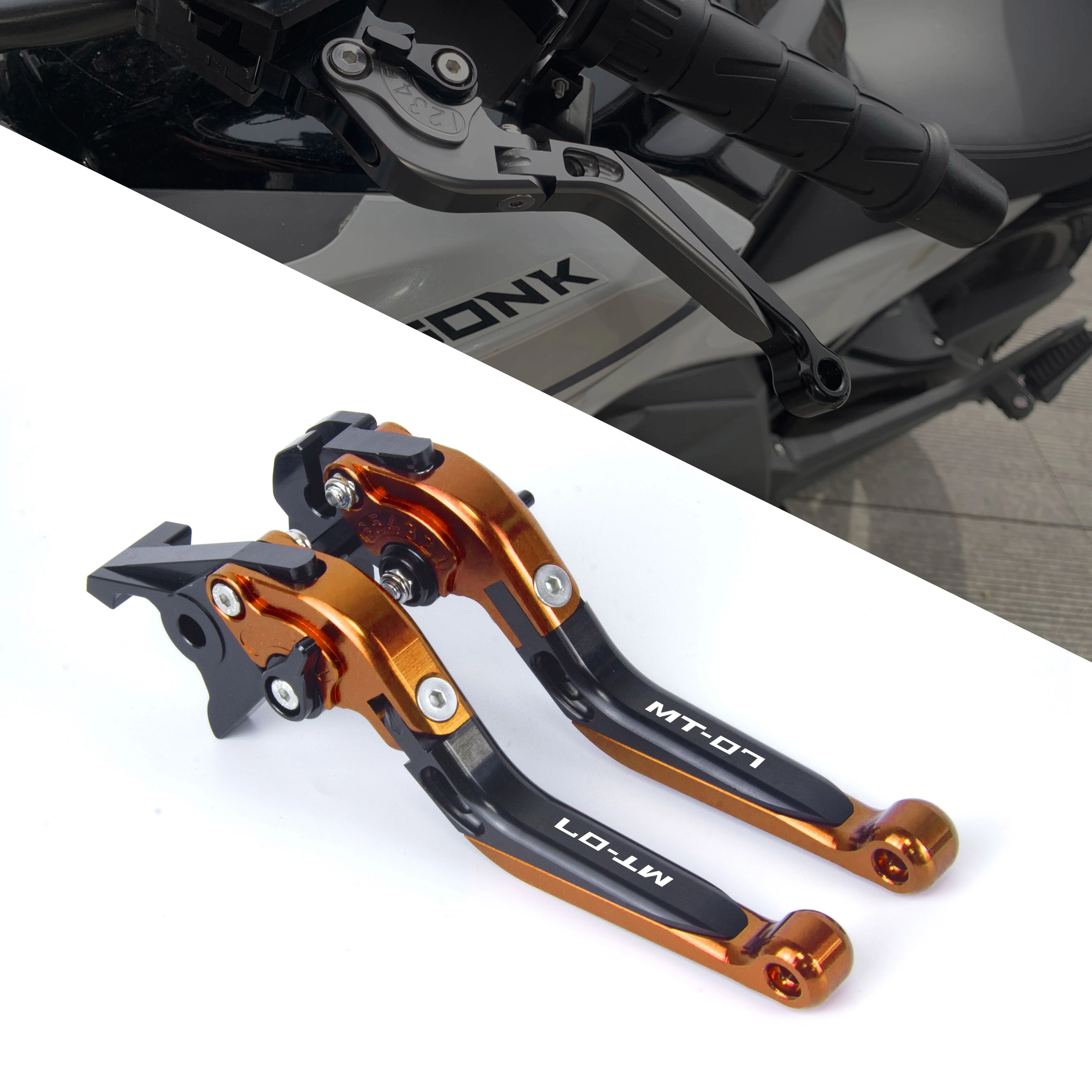 

For YamahaFZ-07 MT-07 2014-2020 2019 2018 2017 Motorcycle Dirtbike Dirt Bike Motocross Pivot Brake Clutch Levers Handle