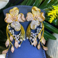 jimbora new fashion original design shiny cz pendant earrings for women wedding bridal jewelry trendy noble high quality 2022