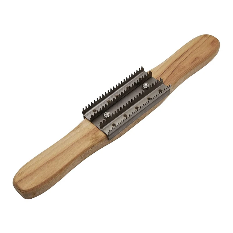 

15Inch Buffing Wheel Rake For Compound Cleaning,Removing Residual Compounds And Metal,Rake Steel Polishing Wooden Handle