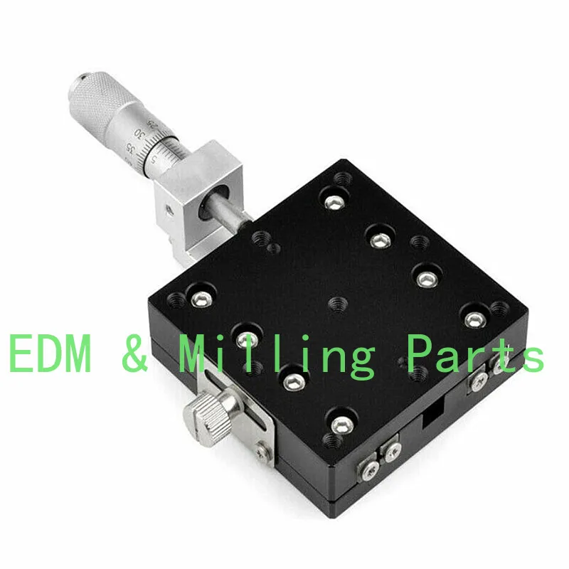 CNC 60*60mm X-Axis LX60-C Trimming Platform Manual Linear Stage Slider Bearing For Bridgeport Mill Part