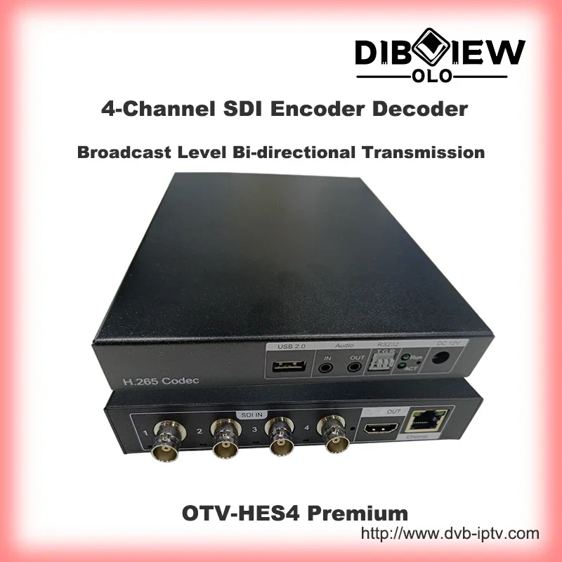 H.265 4-канальный вход SDI и 1-канальный выход HD 1080P Двунаправленная передача уровня