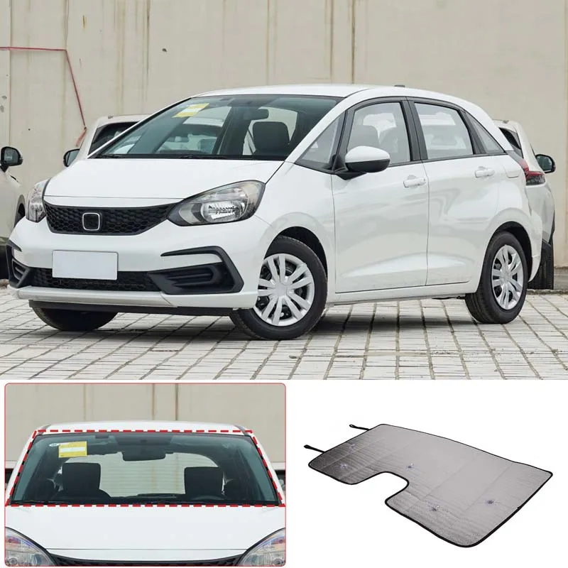 

For Honda Fit 2022-2023 Aluminum Foil Silver Car Front Glass Sunshade Cover Car Interior Protection Accessories