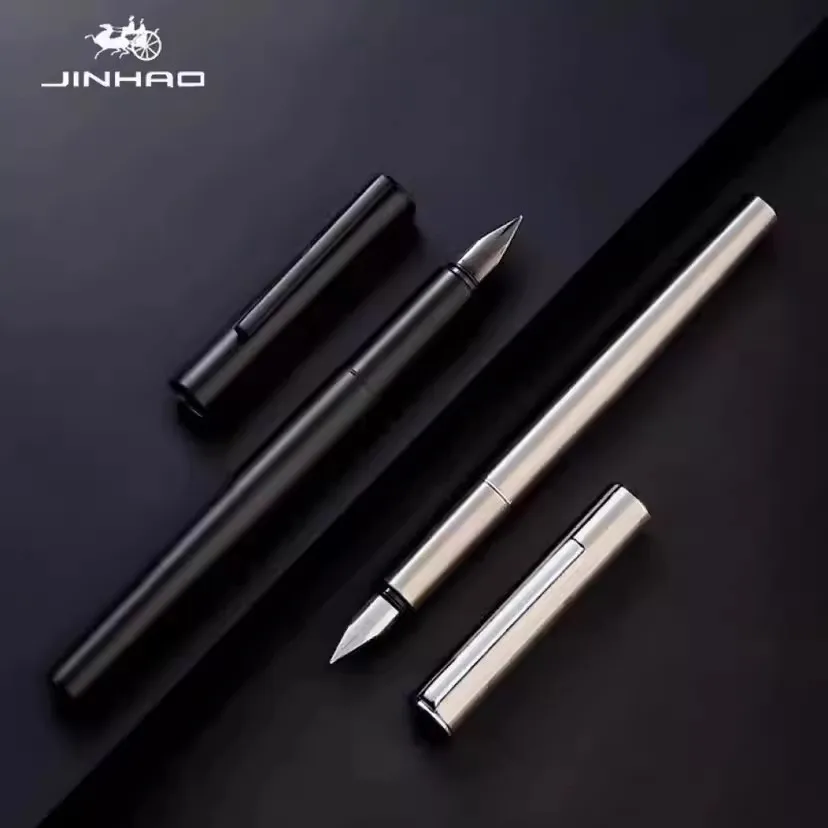 Фото Jinhao 35, цельнометаллическая перьевая ручка EF, сверхтонкое перо, гладкое письмо, практика каллиграфии, необходимые канцелярские принадлежности для бизнеса и офиса №2