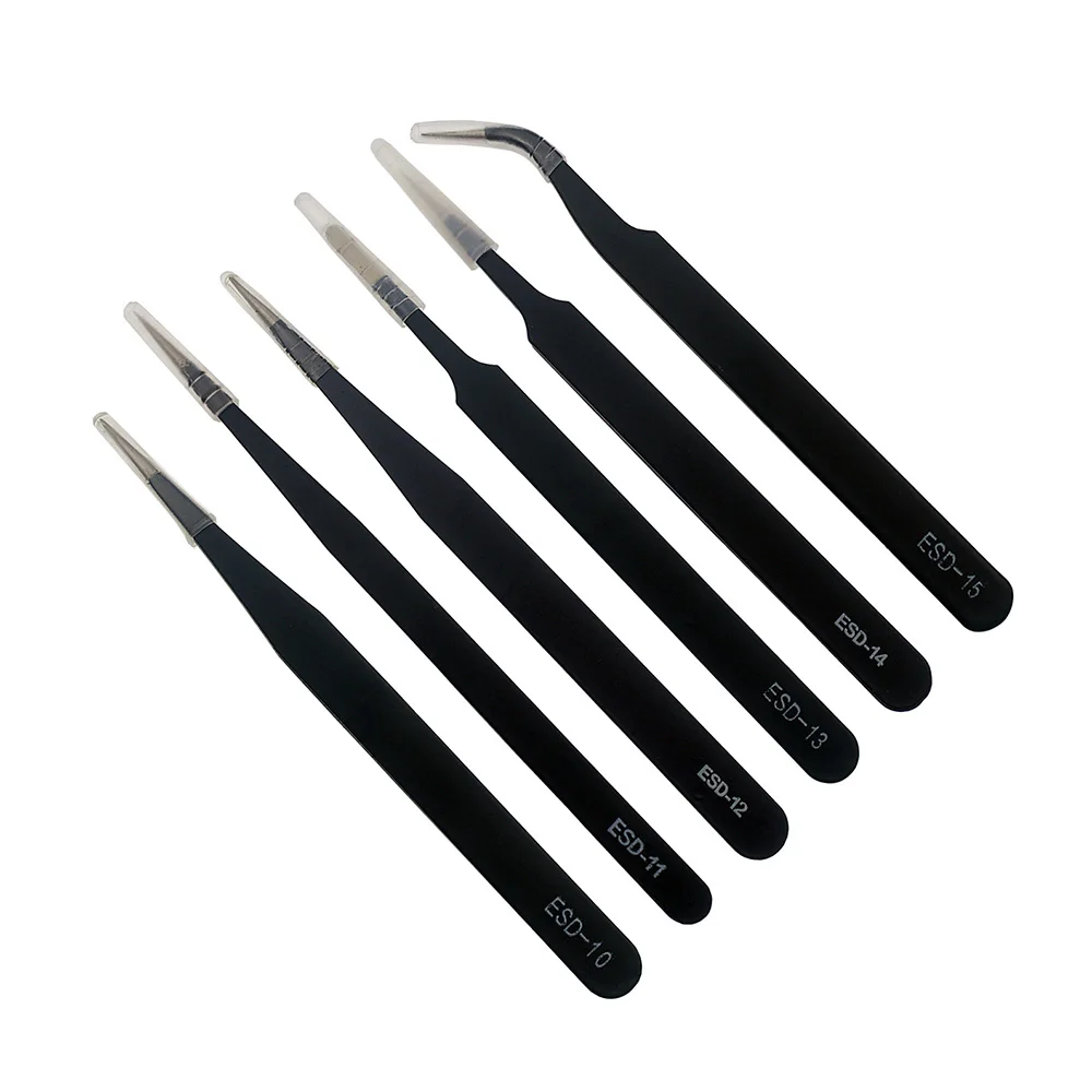 Антистатические пинцеты из нержавеющей стали ESD прецизионные инструменты для