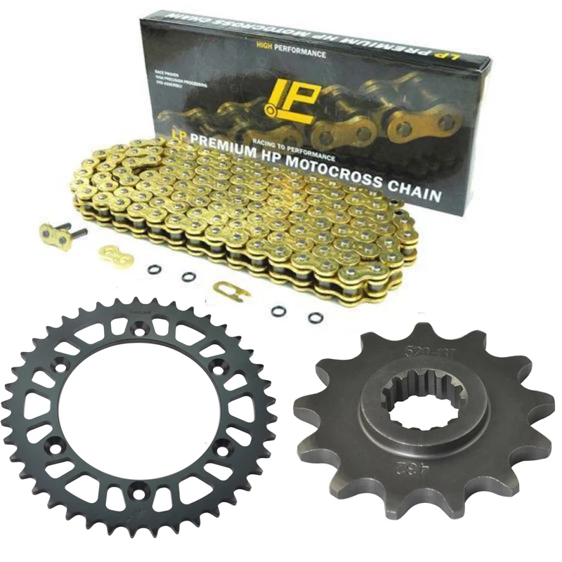 

520 Chain Motorcycle Front Rear Sprocket For Suzuki DR250 90-93 RM250 82-12 DRZ250 01-07 RMX250 DR350 DR-Z400 Kawsaki KLX400