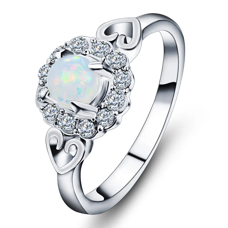 

New Fashion Opal Ring for Women Platinum Vintage Wedding Ring Jewlery For Women