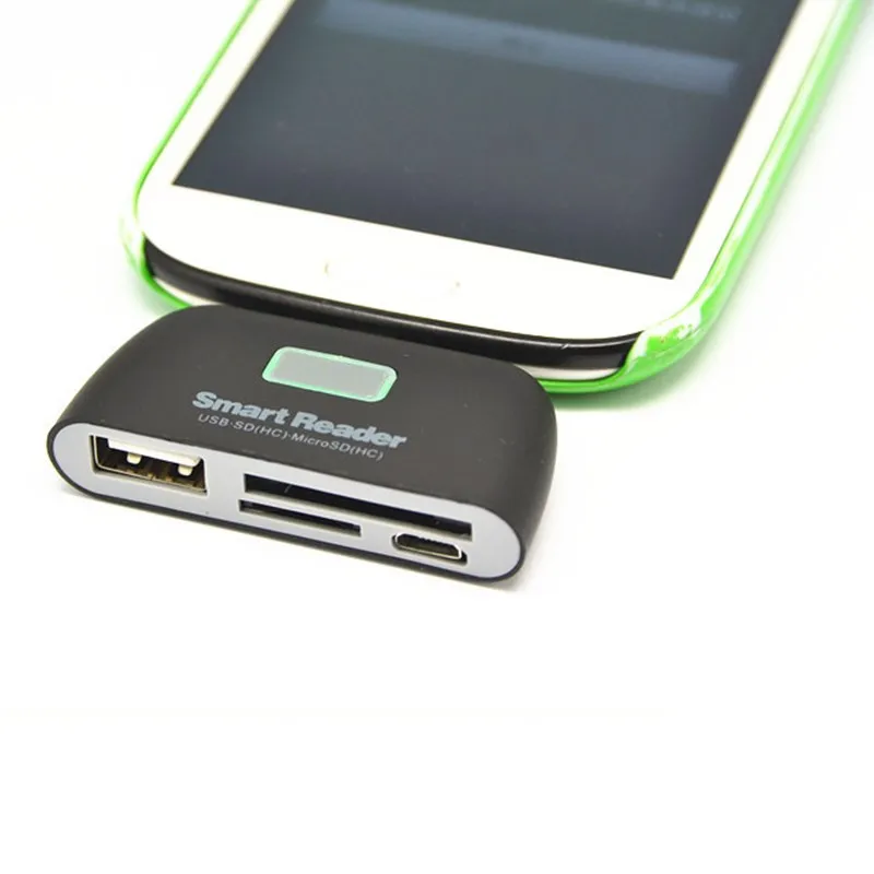 Многофункциональный Смарт 4 в 1Type C OTG кардридер Универсальный USB 3 1 с Micro зарядным