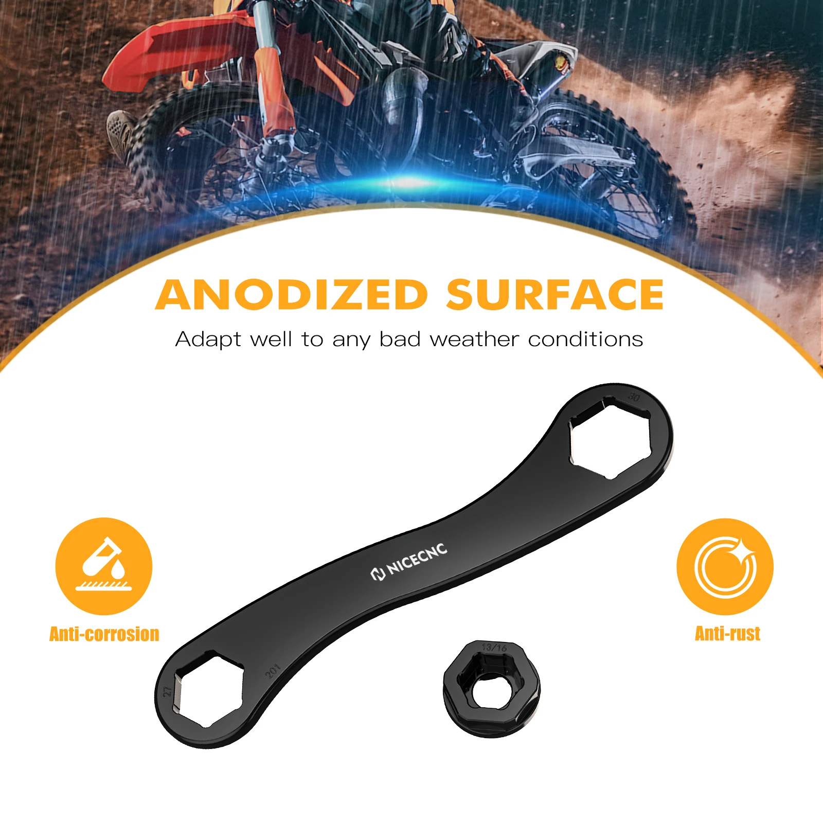 Для Husqvarna TE300 TE FE 150 250 300 350 400 450 501 2024 FC FX TX TC 2023-2024 17-27-30 мм гаечный ключ для снятия оси