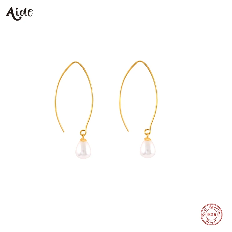 

Женские серьги-подвески из серебра 925 пробы с искусственным жемчугом