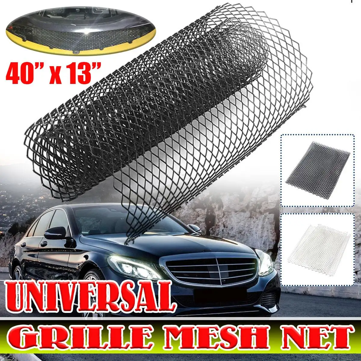

100cmx33cm Universal Aluminium Racing Vehicle Car Grille Mesh Vent Car Tuning Styling Grille Net Mesh Section Mesh Grille Grill