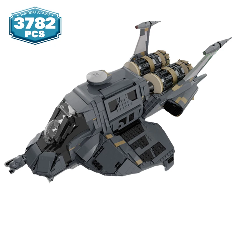 

MOC Battlestar Galactica Raptor Spaceship Airship Building Blocks Space Aircraft Destroyer Fighter Assemble Bricks Toys for Boys