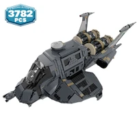 moc battlestar galactica raptor spaceship airship building blocks space aircraft destroyer fighter assemble bricks toys for boys