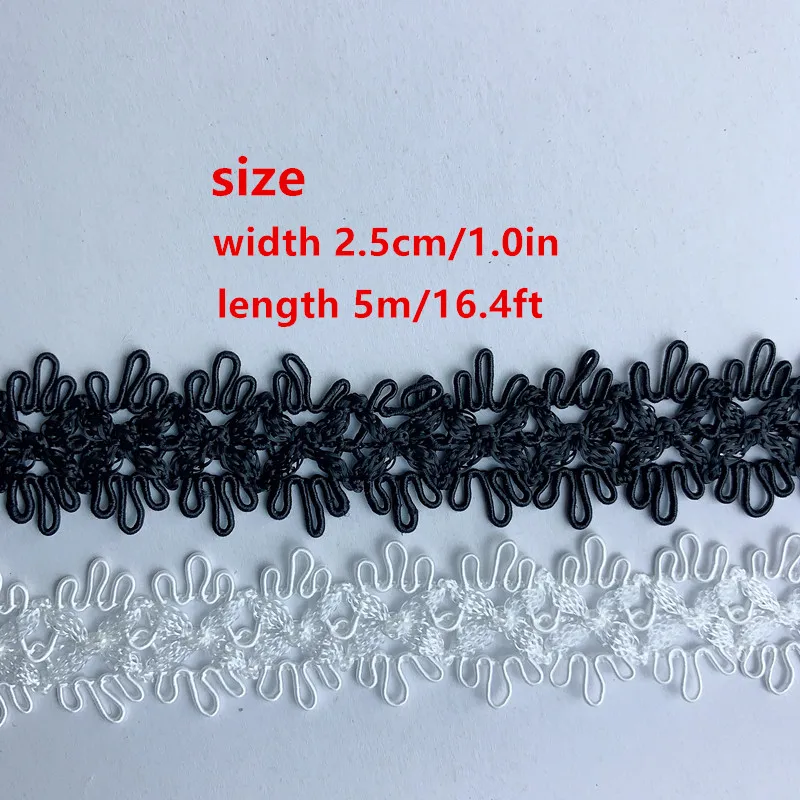 Черная Кружевная Бейка Шириной 2 5 См Вязаный Полиэстер Для DIY Аксессуары Штор