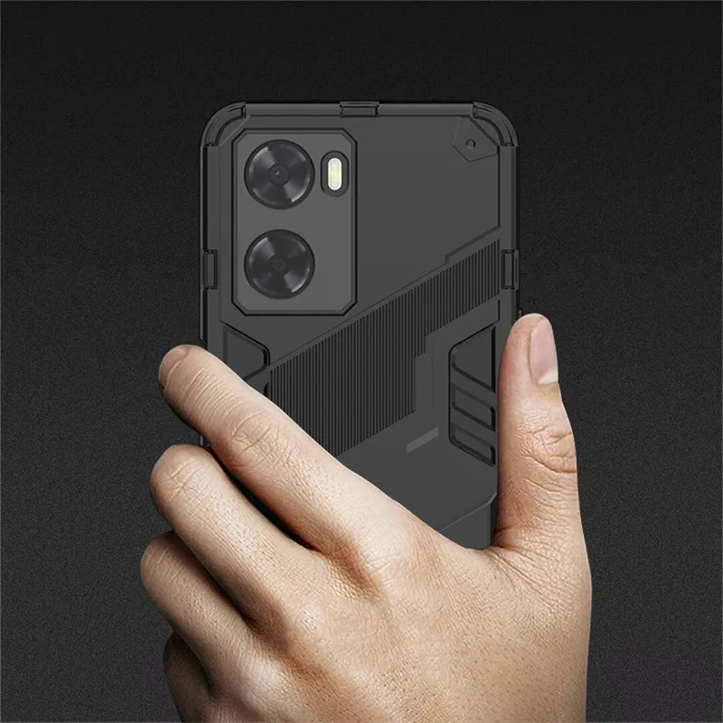For OPPO A57 4G Case For OPPO A57 Cover Punk Stlye Hard Armor PC Shockproof Silicone Bumper For OPPO A57 4G Global 6.56 Inch