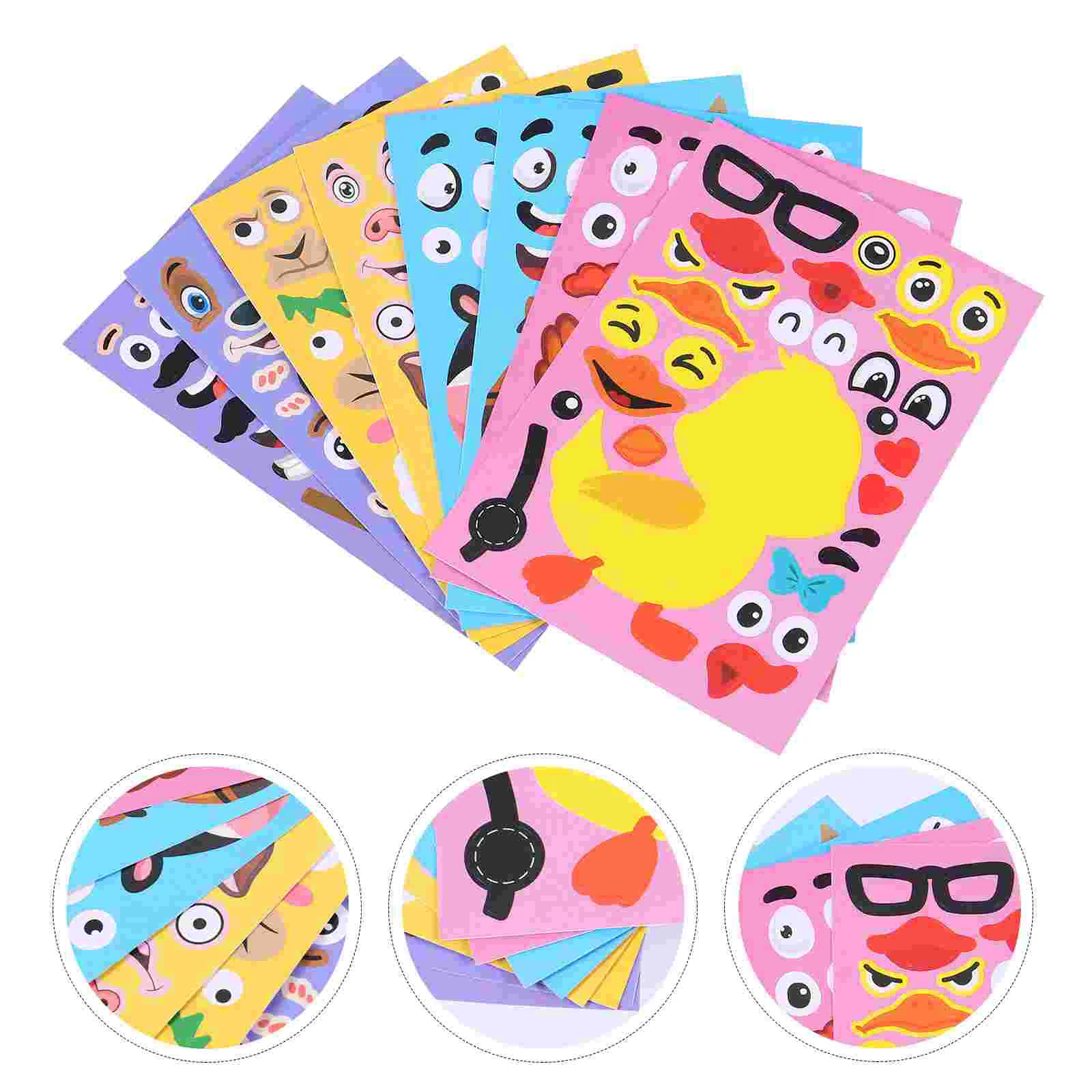 

24pcs Make Your Stickers Make A Stickers Farm Animals Decal for Kids Party Favors School Rewards