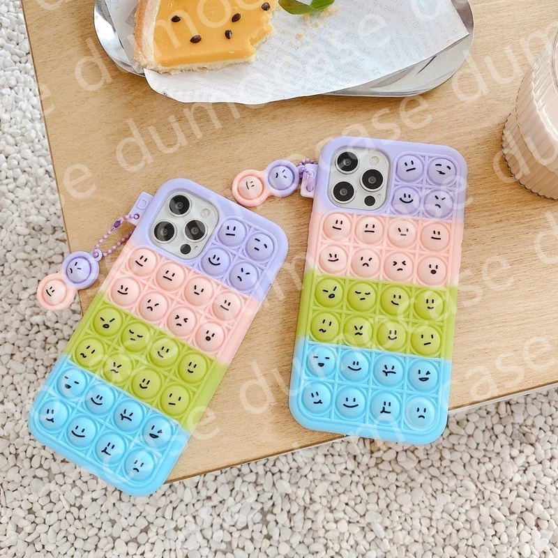 Case for Samsung Galaxy S21 S20 S10 S9 Plus Note 20 Ultra A52 A72 A71 A51 A32 A12 A02s Relieve Stress Pop Fidget Toys Soft Cover