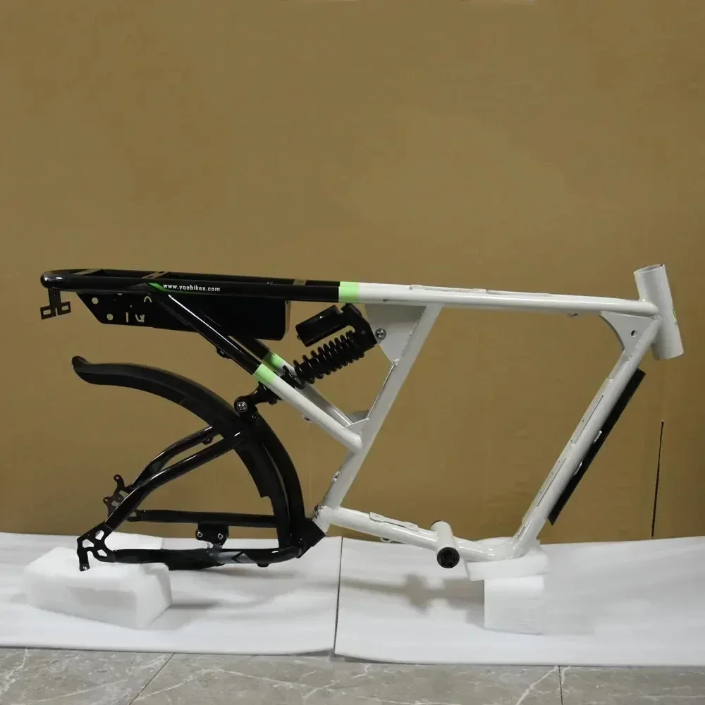 YQEBIKES полная подвеска мягкий хвост из углеродистой стали электрический велосипед