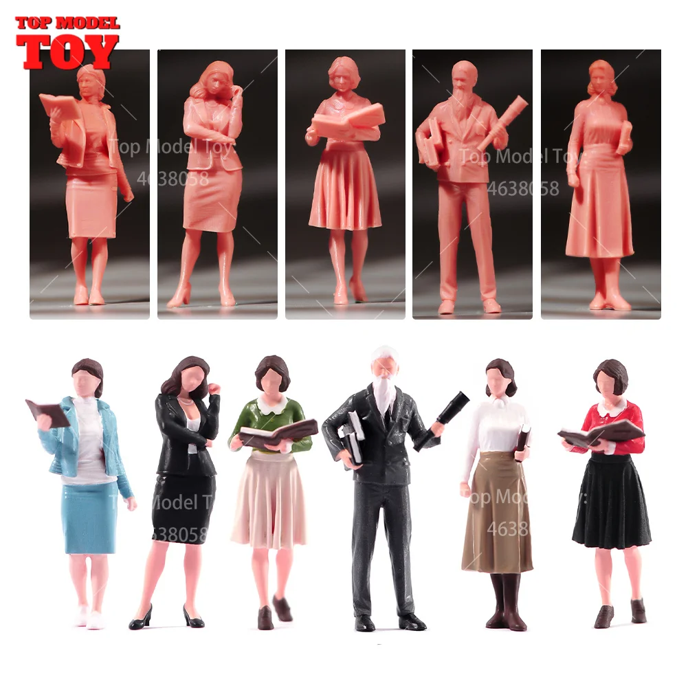 Окрашенные миниатюры 1/64 1/87 1/18 1/24 1/43 учитель ученика Женская сцена фигурка кукла
