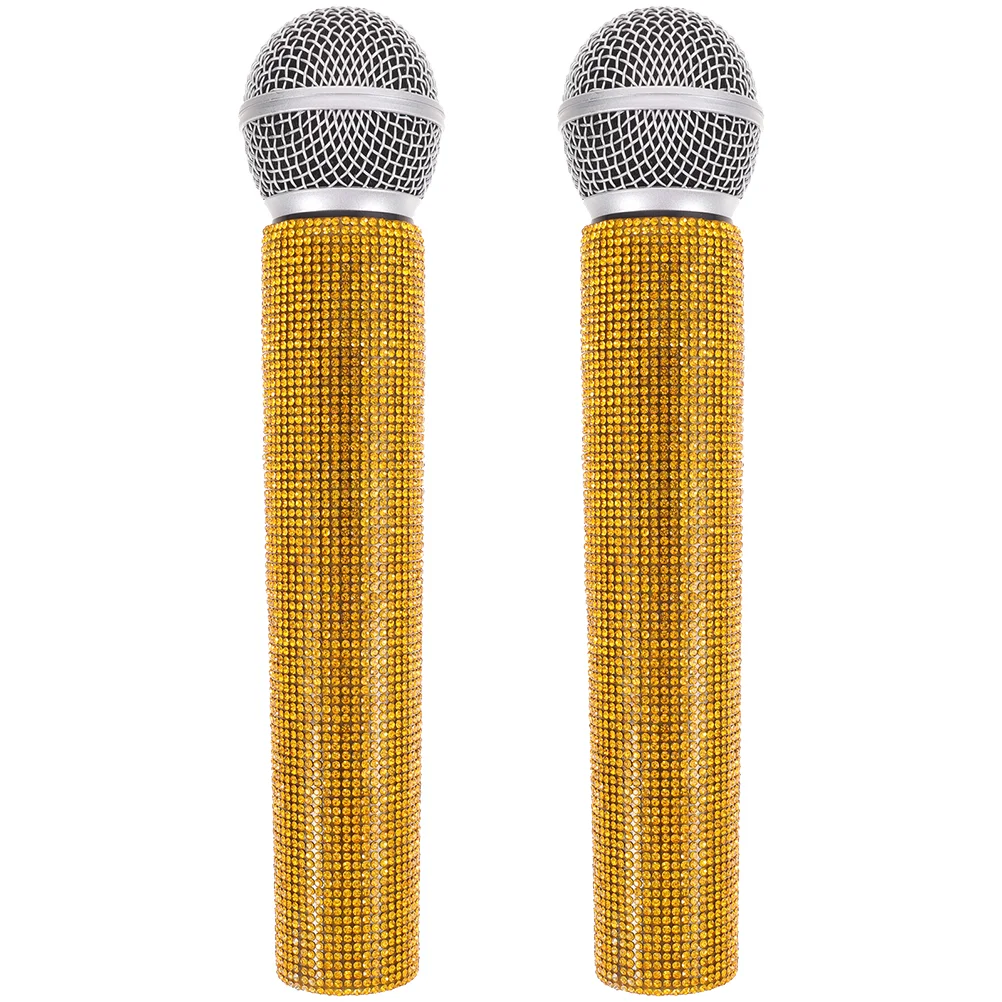 

Имитация алмазного микрофона, искусственная игрушка, искусственная игрушка, реквизит для косплея, игровой процесс, сценическое представление, украшение для детей