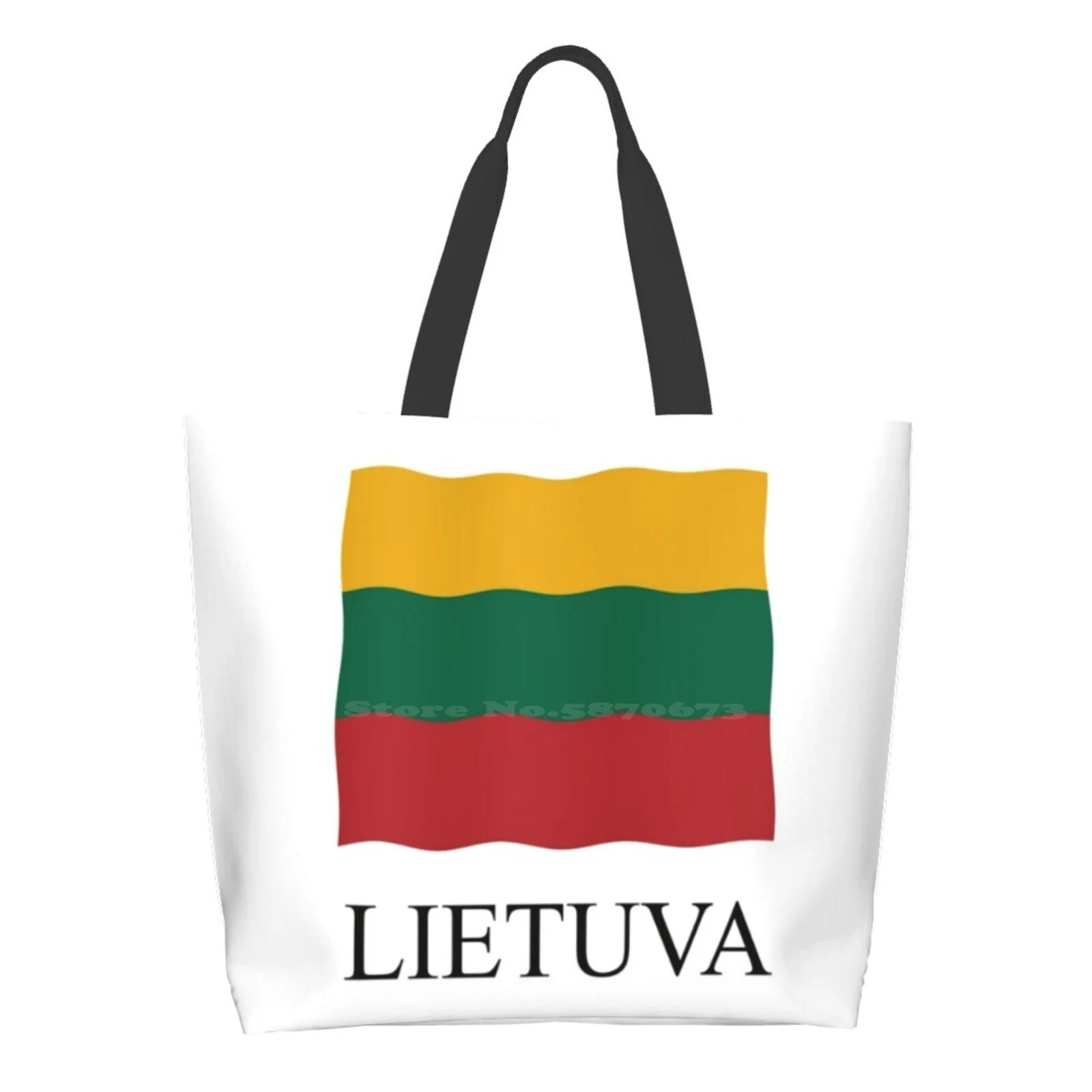 

Lithuanian Flag Reusable Household Tote Bags Storage Bags National Nation Country Place Land Republic Flag Flags Lietuva