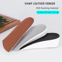 1 5 3 5cm invisible leather inner increase insole inserted into heel deodorant breathable sweat absorbing leather insole unisex