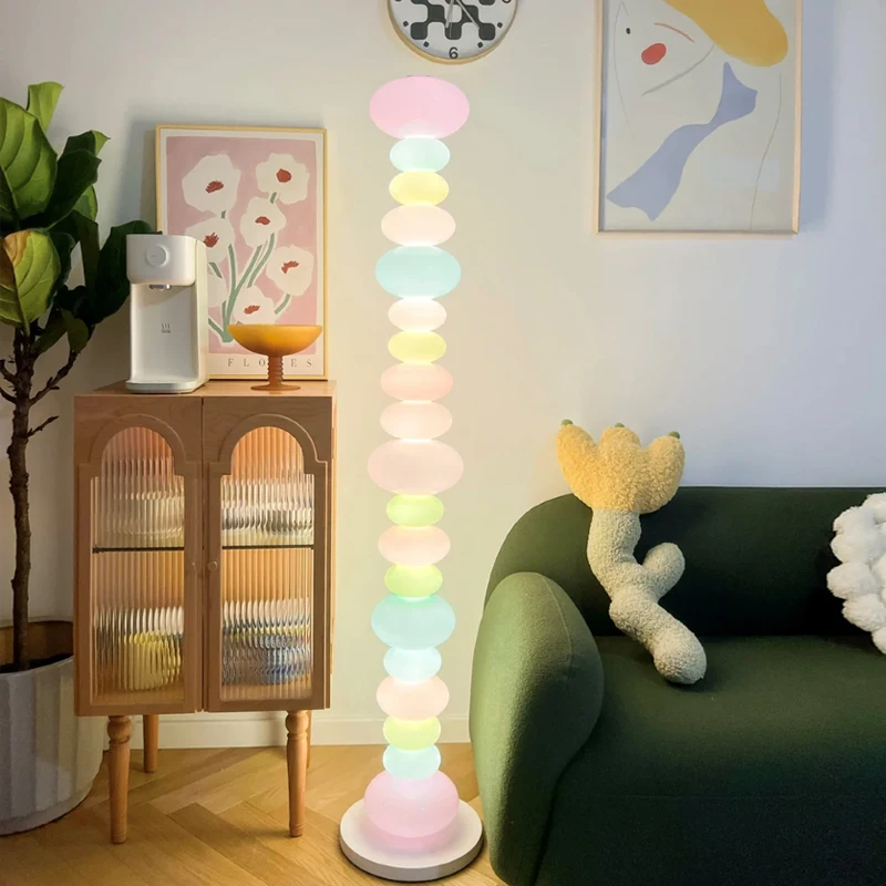 

Rainbow Floor Lamp Stained Glass Station Lamp Suitable for Living Room Bedroom Children Room Romantic Decor Lighting Appliances