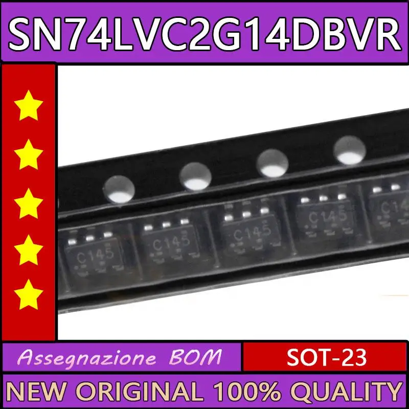 

Оригинал, 20 шт./лот, SN74LVC2G14DBVR, SN74LVC2G14, 74LVC2G14, 74LVC2G14GV, инверторный триггер Schmitt, 2-элементный CMOS SOT-23