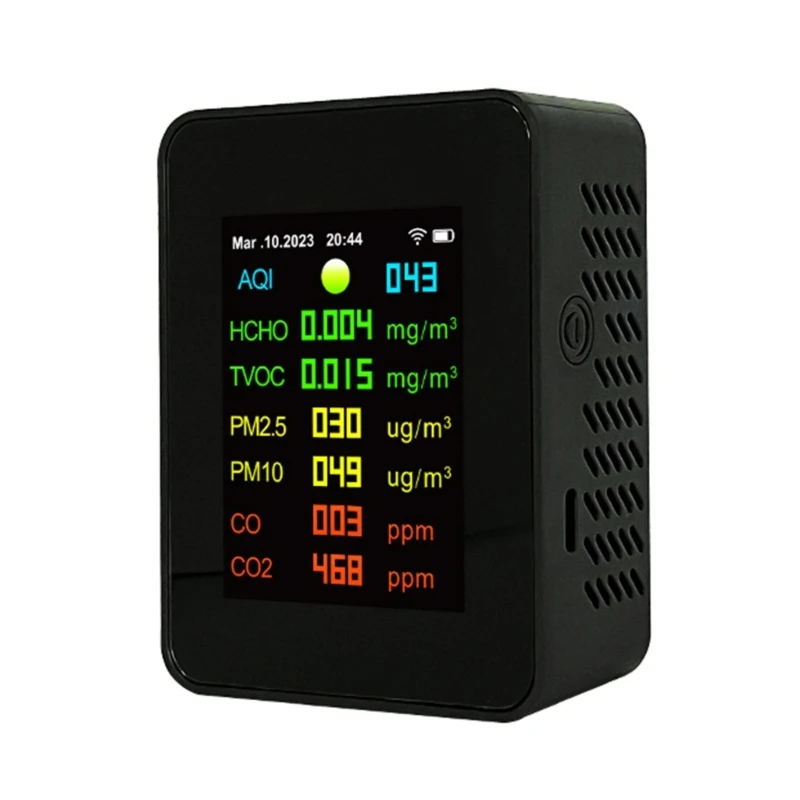 

Gas-Detector Analyzer Formaldehyde-PM10 PM2.5/HCHO/TVOC/CO2 WIFI-Home Meter Monitor-Air Quality Realtime-Analysis Tester